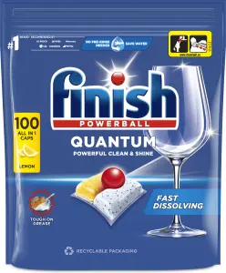 Finish Quantum All in 1 Lemon Sparkle tablety do myčky 100 kusů